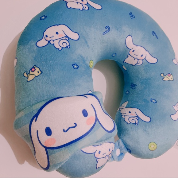 Cinnamoroll Travel Neck Pillow Sleep Mask Sanrio Miniso - Picture 3 of 9